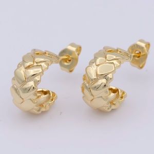 14K Gold Filled Thick Hoop Earrings